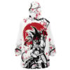 Hooktab 3D Printed Bardock Cherry Blossom Dragon Ball Z Unisex Snug Oversized Blanket Hoodie