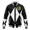 Hooktab 3D Printed Black Ranger Mighty Morphin Power Rangers Unisex Varsity Jacket