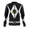 Hooktab Black Ranger Mighty Morphin Power Rangers Men's Casual Bomber Jacket