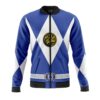 Hooktab Blue Ranger Mighty Morphin Power Rangers Men's Casual Bomber Jacket