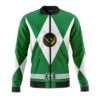 Hooktab Green Ranger Mighty Morphin Power Rangers Men's Casual Bomber Jacket