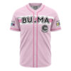 Hooktab 3D Printed Bulma Pink Dragon Ball Z Men's Short Sleeve Anime Baseball Jersey