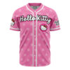 Hooktab 3D Printed Hello Kitty Sanrio Men's Short Sleeve Anime Baseball Jersey