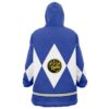 Hooktab 3D Printed Blue Ranger Mighty Morphin Power Rangers Unisex Snug Oversized Blanket Hoodie