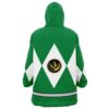 Hooktab 3D Printed Green Ranger Mighty Morphin Power Rangers Unisex Snug Oversized Blanket Hoodie