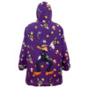 Hooktab 3D Printed Waluigi Pattern Super Mario Nintendo Unisex Snug Oversized Blanket Hoodie