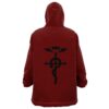 Hooktab 3D Printed Edward Elric Fullmetal Alchemist Unisex Snug Oversized Blanket Hoodie