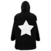 Hooktab 3D Printed Black Rock Shooter Unisex Snug Oversized Blanket Hoodie