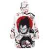 Hooktab 3D Printed Vegeta Cherry Blossom Dragon Ball Unisex Snug Oversized Blanket Hoodie