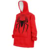 Hooktab 3D Printed Spiderman Marvel Comics Unisex Snug Oversized Blanket Hoodie