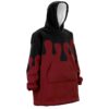 Hooktab 3D Printed Doma Demon Slayer Unisex Snug Oversized Blanket Hoodie