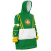 Hooktab 3D Printed Green Ranger Ninjetti Power Rangers Unisex Snug Oversized Blanket Hoodie