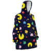 Hooktab 3D Printed Pac Man Pattern Unisex Snug Oversized Blanket Hoodie