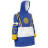 Hooktab 3D Printed Blue Ranger Ninjetti Power Rangers Unisex Snug Oversized Blanket Hoodie