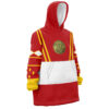 Hooktab 3D Printed Red Ranger Ninjetti Power Rangers Unisex Snug Oversized Blanket Hoodie