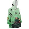 Hooktab 3D Printed Zoro Pattern One Piece Unisex Snug Oversized Blanket Hoodie