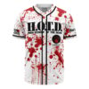 Hooktab 3D Printed Outbreak High School of the Dead Men's Short Sleeve Anime Baseball Jersey