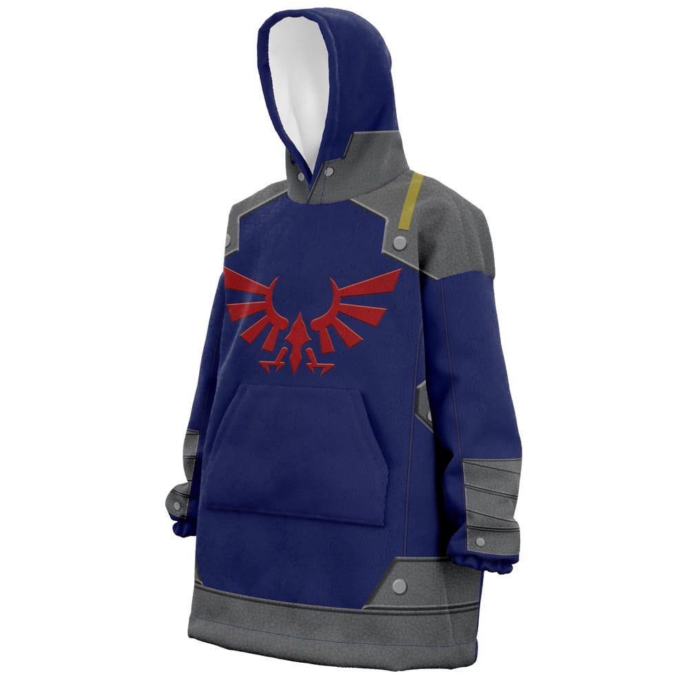 Hooktab 3D Printed Zelda Shield Style The Legend of Zelda Unisex Snug Oversized Blanket Hoodie