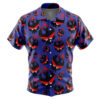 Kamina's Great Flaming Skull Tengen Toppa Gurren Lagann Men's Short Sleeve Button Up Hawaiian Shirt