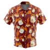 Patamon Digimon Men's Short Sleeve Button Up Hawaiian Shirt