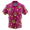 Wario Pattern Super Mario Men's Short Sleeve Button Up Hawaiian Shirt