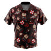 Resident Evil Pattern Gaming Men's Short Sleeve Button Up Hawaiian Shirt