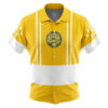 Yellow Ranger Ranger Ninjetti Mighty Morphin Power Rangers Men's Short Sleeve Button Up Hawaiian Shirt