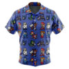 Team Mega Man Men's Short Sleeve Button Up Hawaiian Shirt