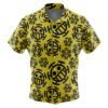 Trafalgar Law Jolly Roger One Piece Men's Short Sleeve Button Up Hawaiian Shirt