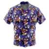 Waluigi Super Mario Men's Short Sleeve Button Up Hawaiian Shirt