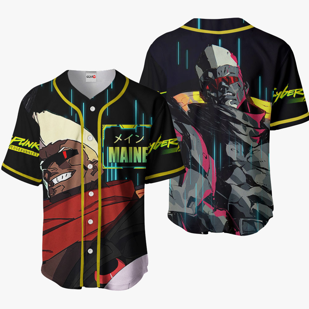 Cyberpunk Maine Anime Cyberpunk: Edgerunners Otaku Cosplay Shirt Anime Baseball Jersey