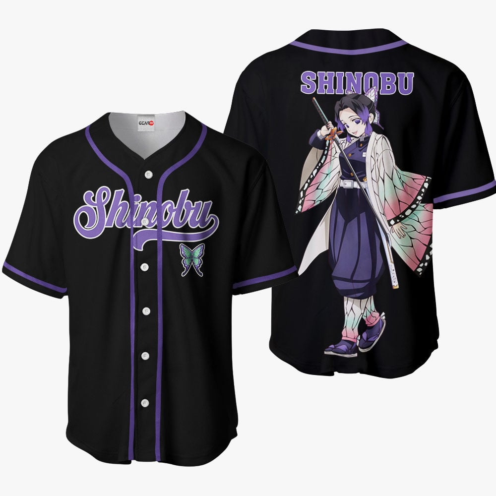 Shinobu Anime Bakemonogatari Otaku Cosplay Shirt Anime Baseball Jersey