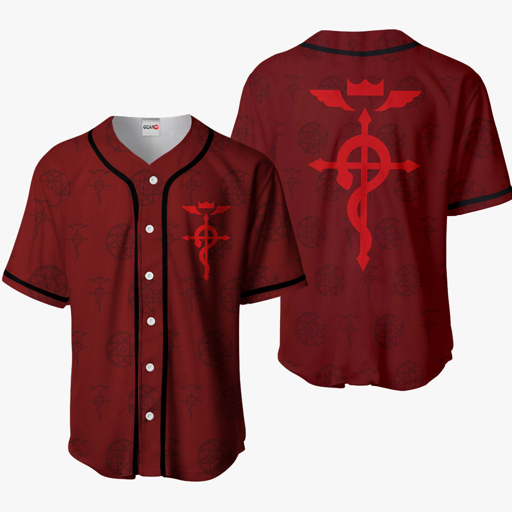 The Flamel Anime Fullmetal Alchemist Otaku Cosplay Shirt Anime Baseball Jersey