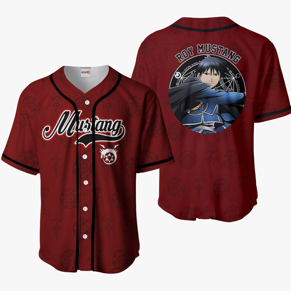 Roy Mustang Anime Fullmetal Alchemist Otaku Cosplay Shirt Anime Baseball Jersey