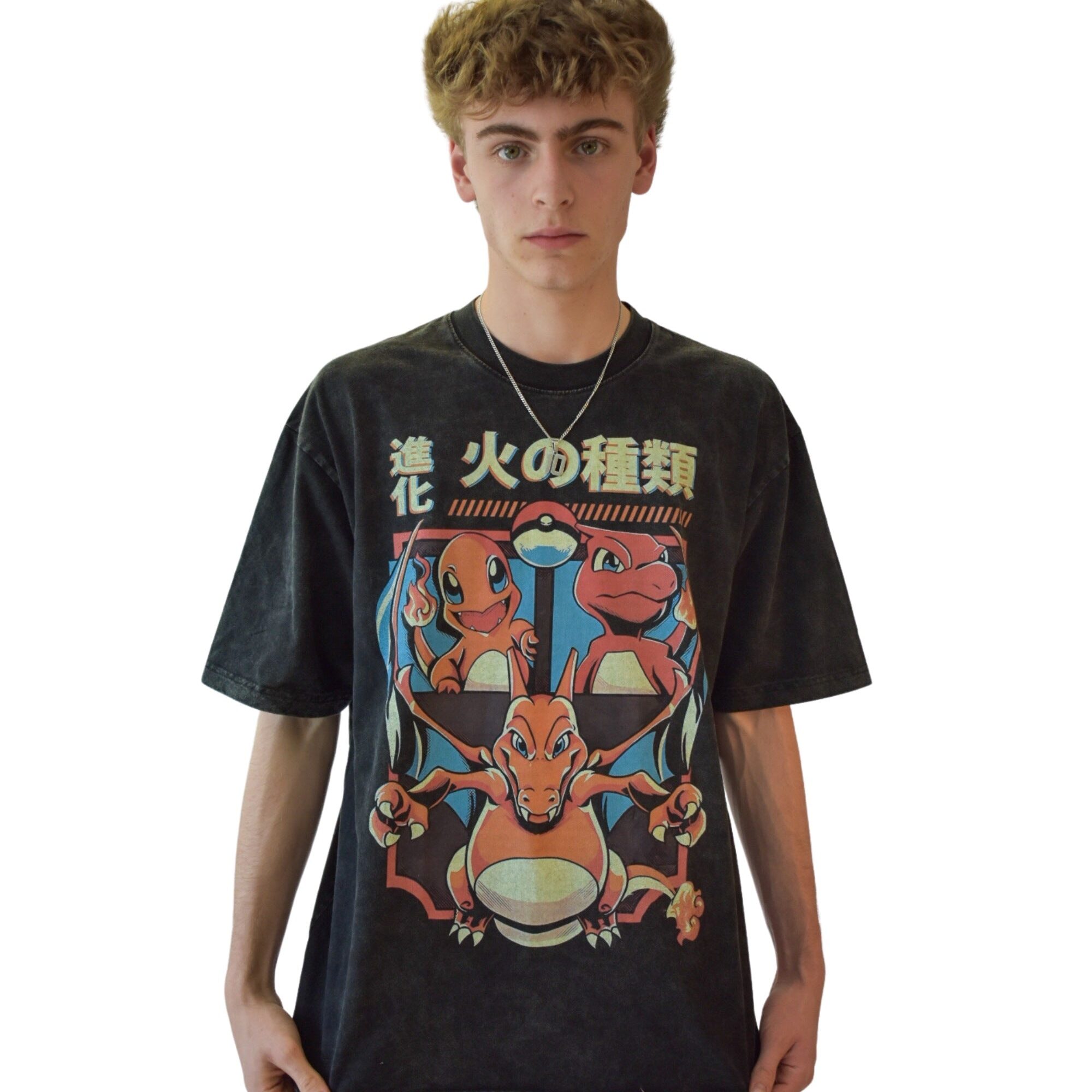 Charzard Evolution Vintage Anime T-shirt