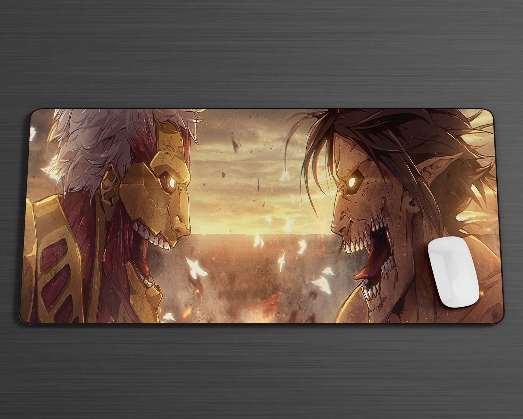 Attack Titan vs Armored Titan Gaming Anime Mouse Pad