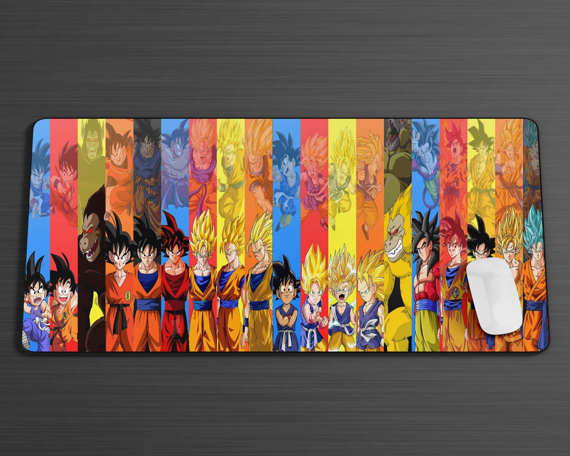 Dragon Ball Goku Super Saiyan Forms Gaming Anime Mouse Pad