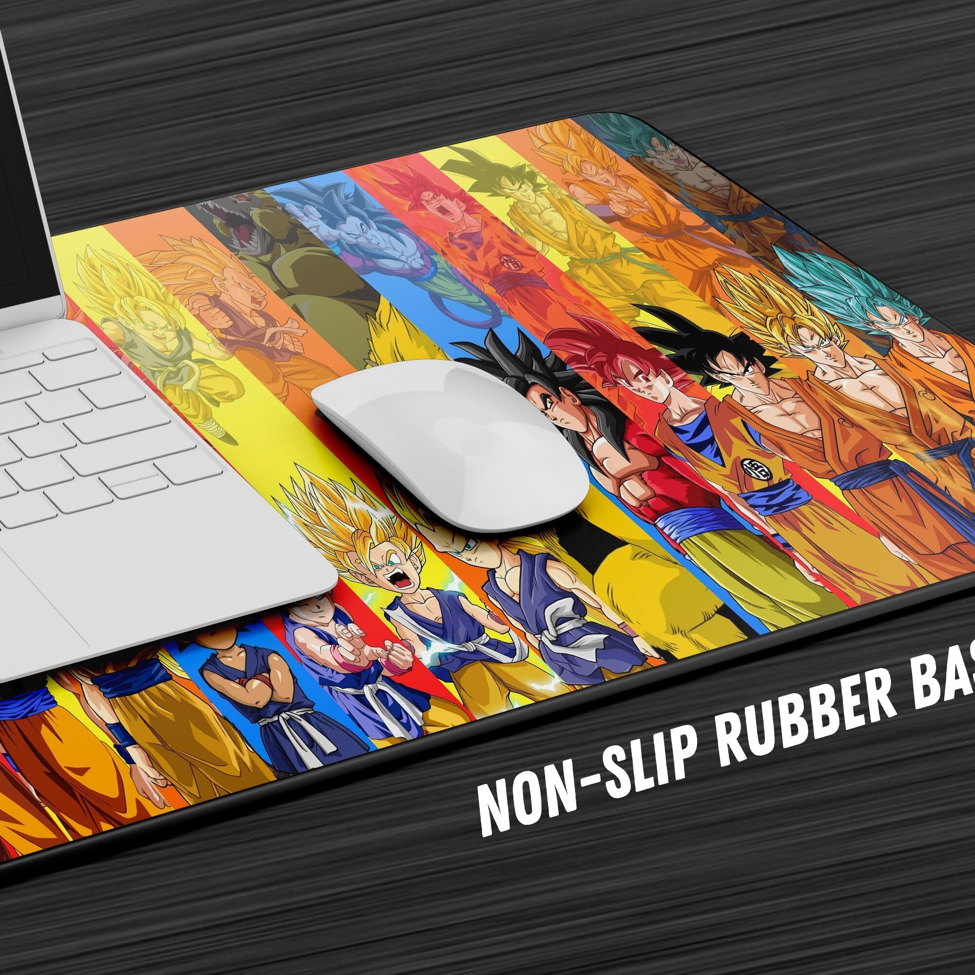 Dragon Ball Goku Super Saiyan Forms Gaming Anime Mouse Pad