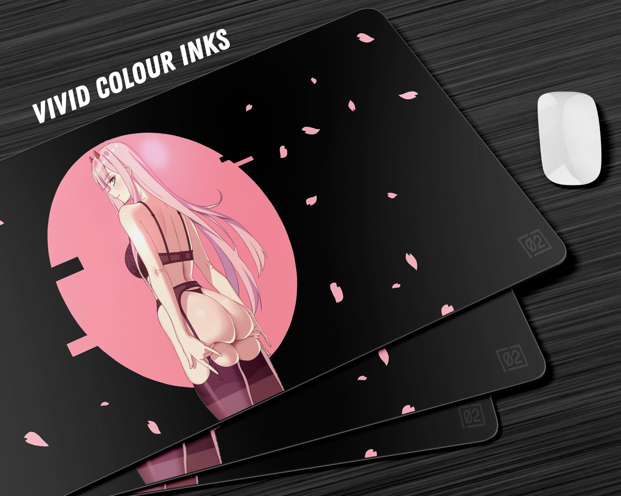 Zero Two Hot Pink Gaming Anime Mouse Pad