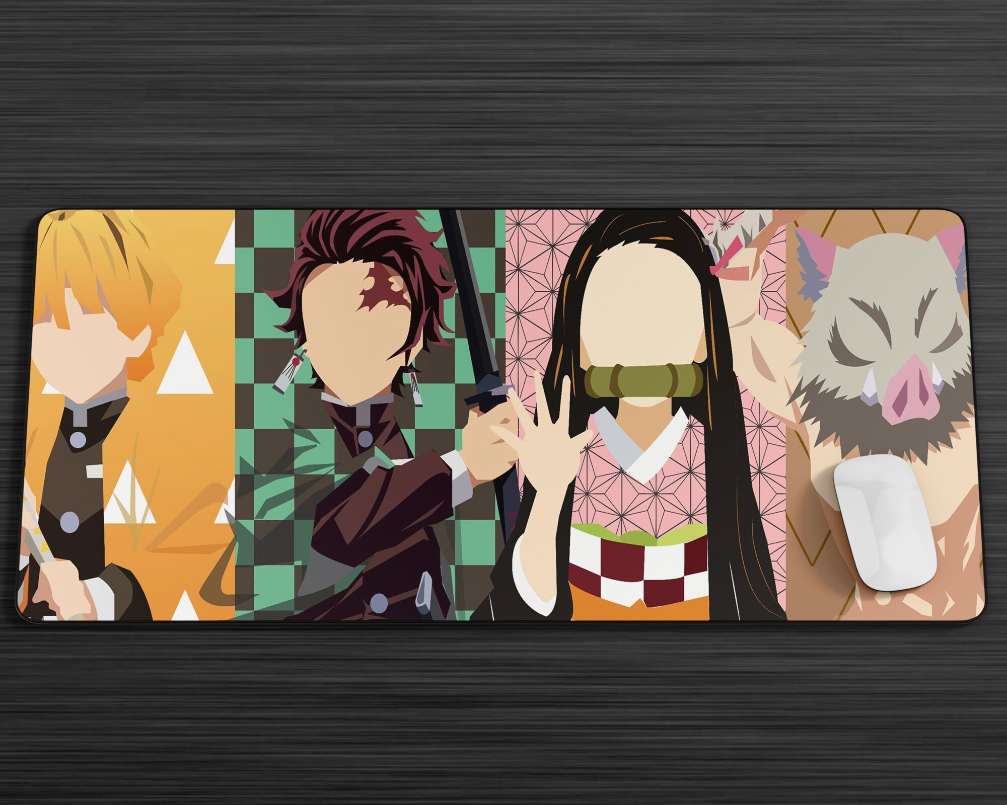 Demon Slayer Minimalist Gang Gaming Anime Mouse Pad