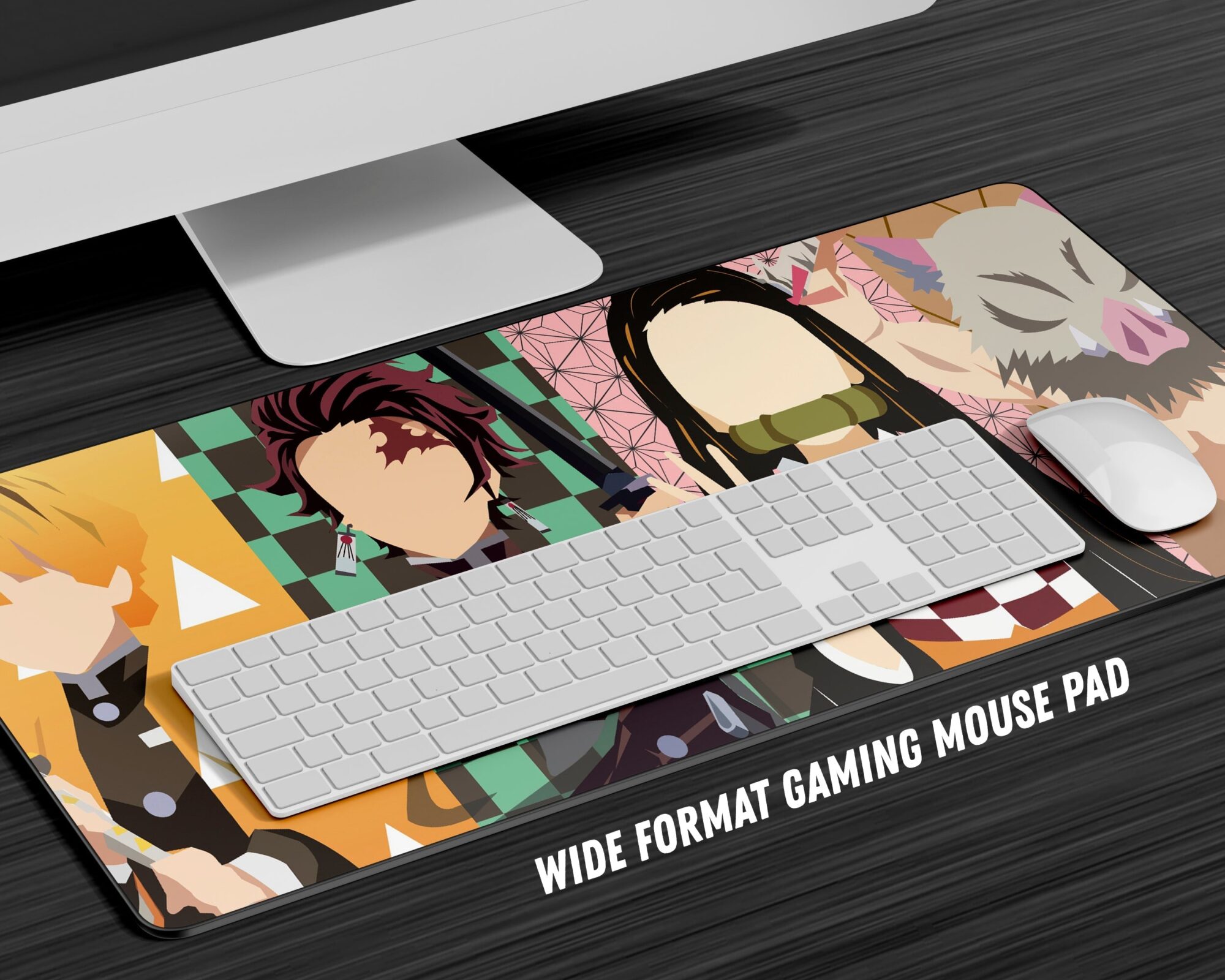 Demon Slayer Minimalist Gang Gaming Anime Mouse Pad