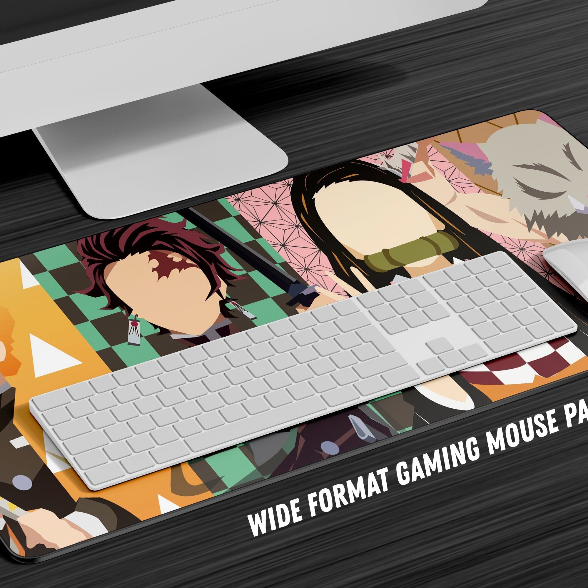 Demon Slayer Minimalist Gang Gaming Anime Mouse Pad