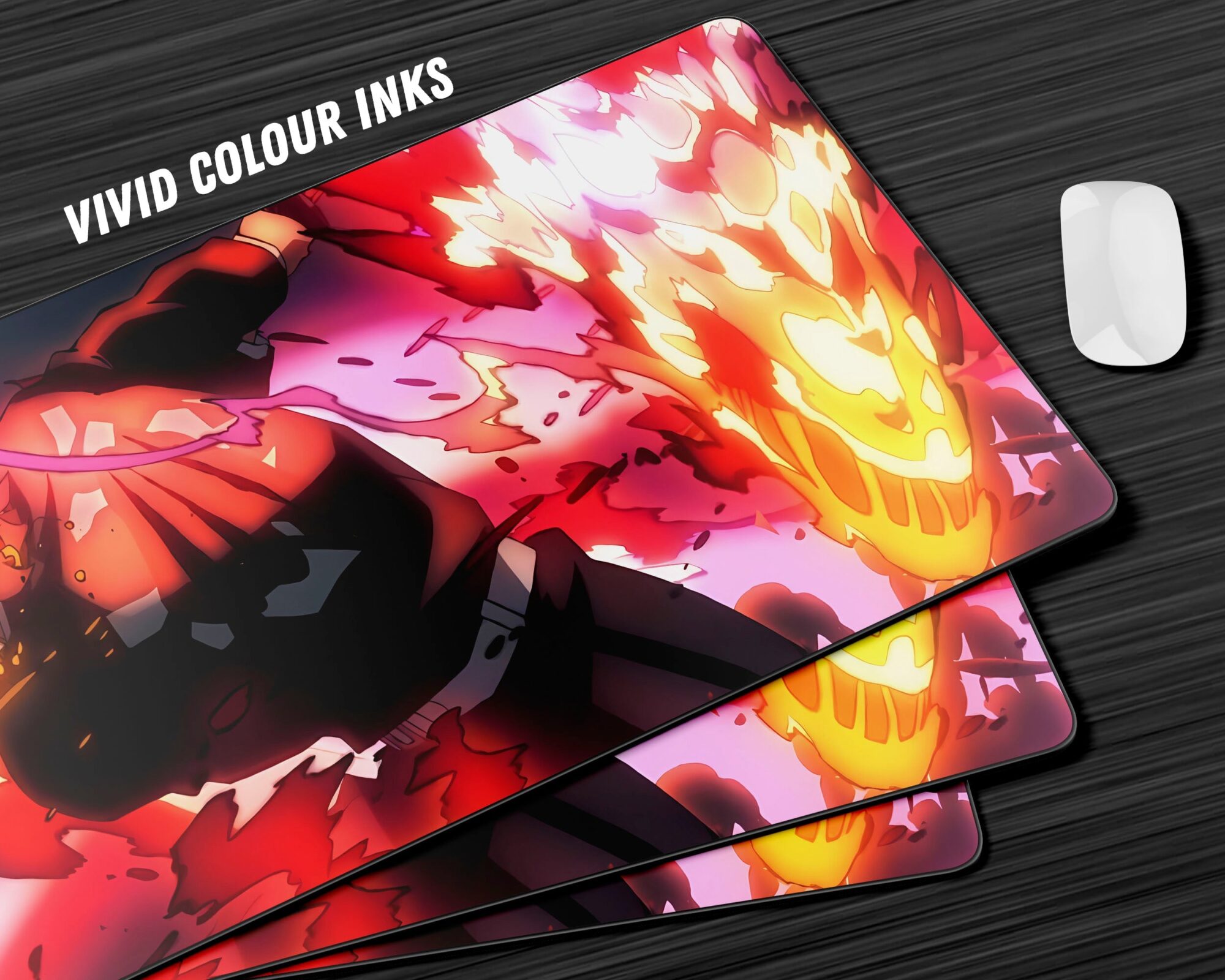 Demon Slayer Tanjiro Sun Breathing Flames Gaming Anime Mouse Pad