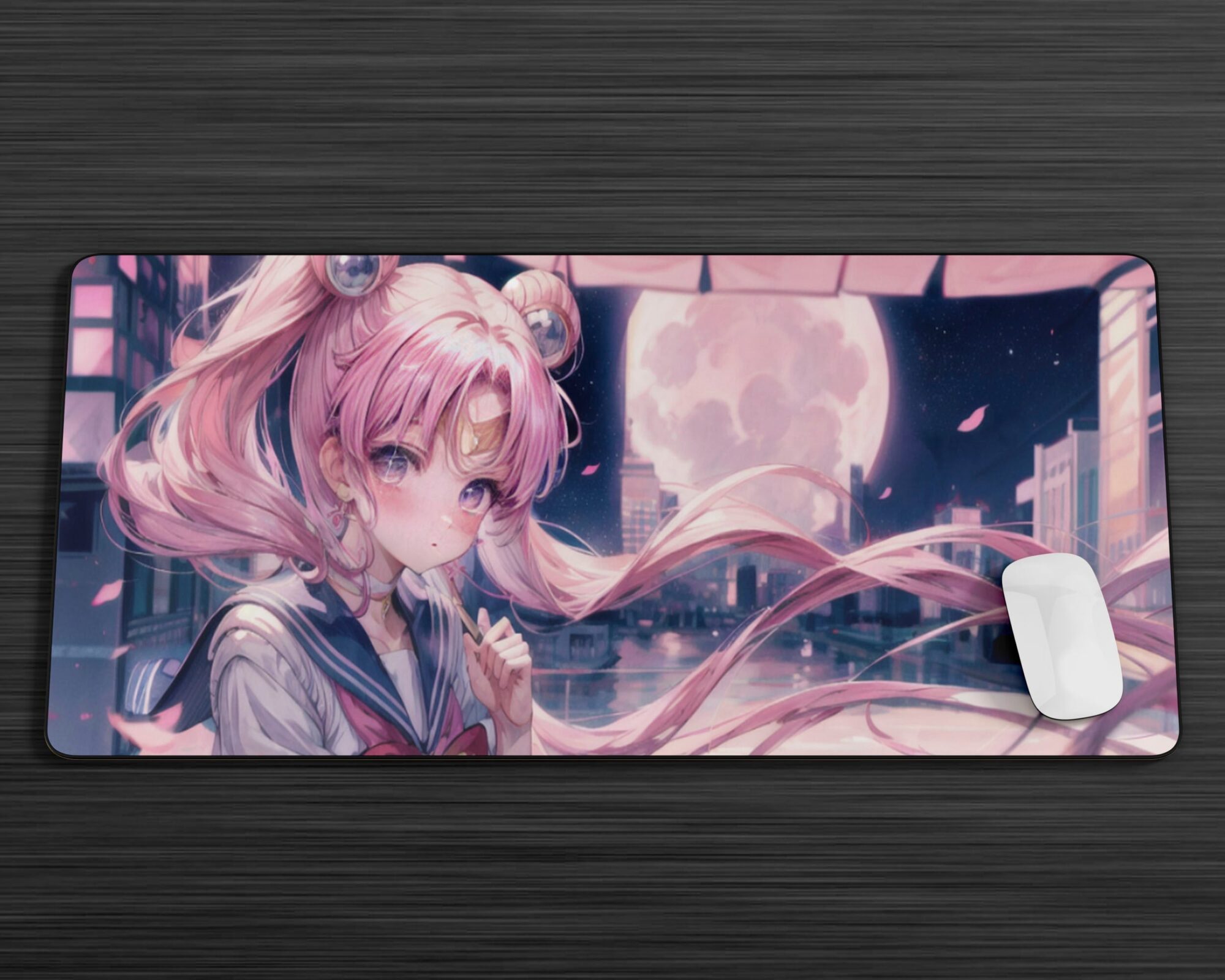 Sailor Moon Lofi City Gaming Anime Mouse Pad