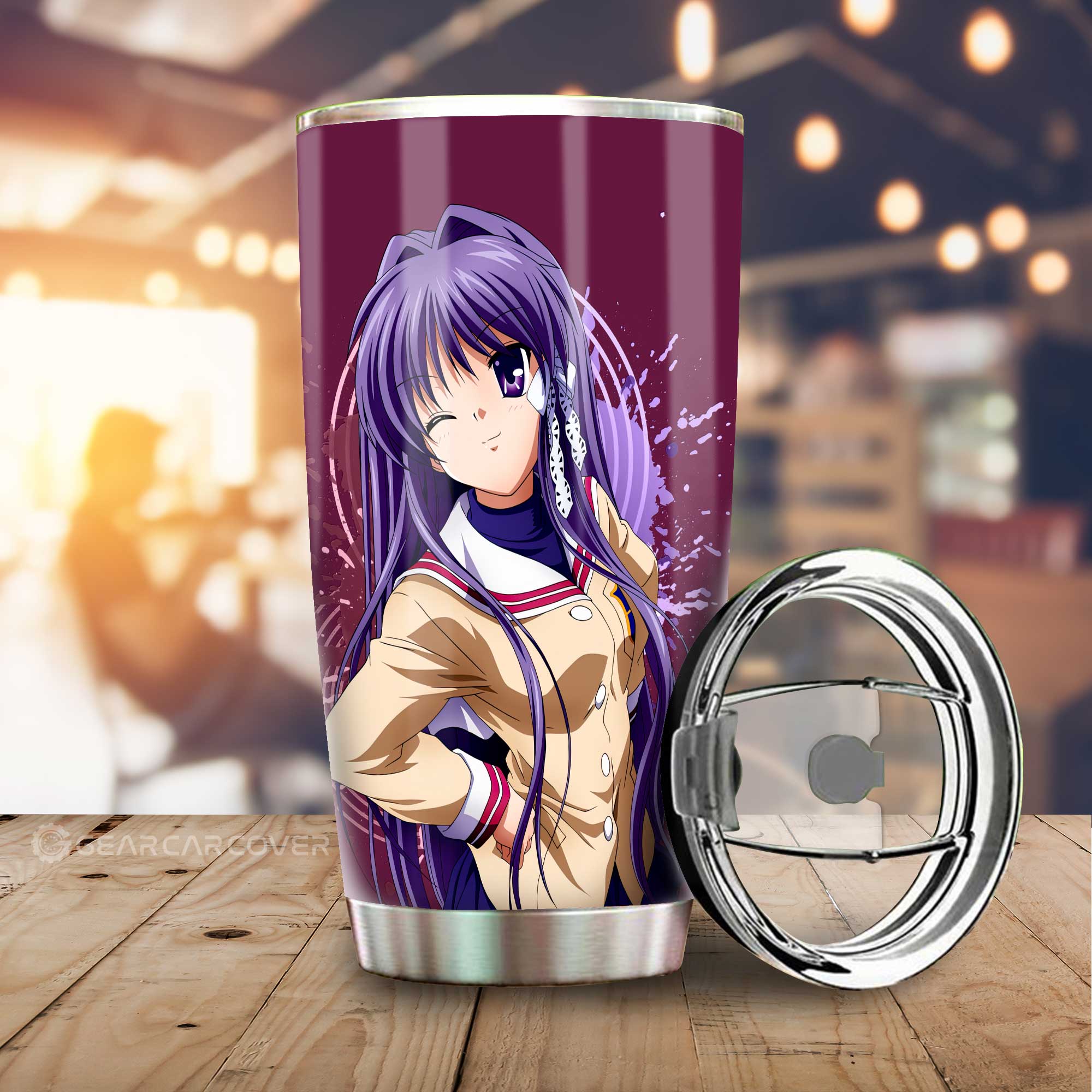 Anime Waifu Girl Kyou Fujibayashi Stainless Steel Anime Tumbler Cup Custom Clannad Anime