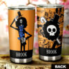 Brook Stainless Steel Anime Tumbler Cup Custom One Piece Manga Style