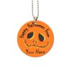 Happy Halloween Pumpkin Ornament Custom Name Car Interior Accessories