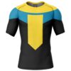 Hooktab Invincible Short Sleeve Rash Guard Compression Shirt Cosplay Anime Gym Shirt