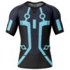 Hooktab Legacy Uniform Tron Short Sleeve Rash Guard Compression Shirt Cosplay Anime Gym Shirt