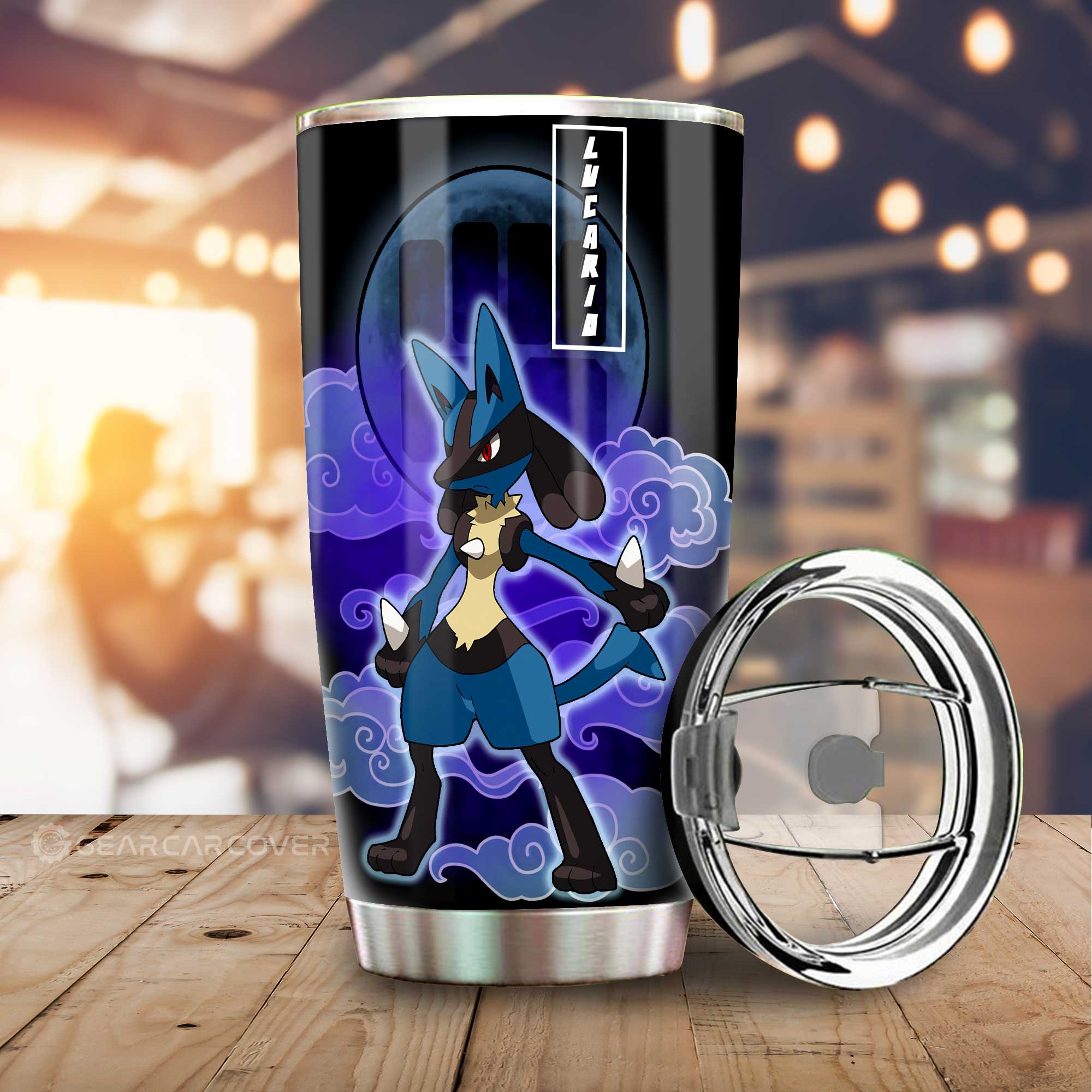 Lucario Stainless Steel Anime Tumbler Cup Custom Anime